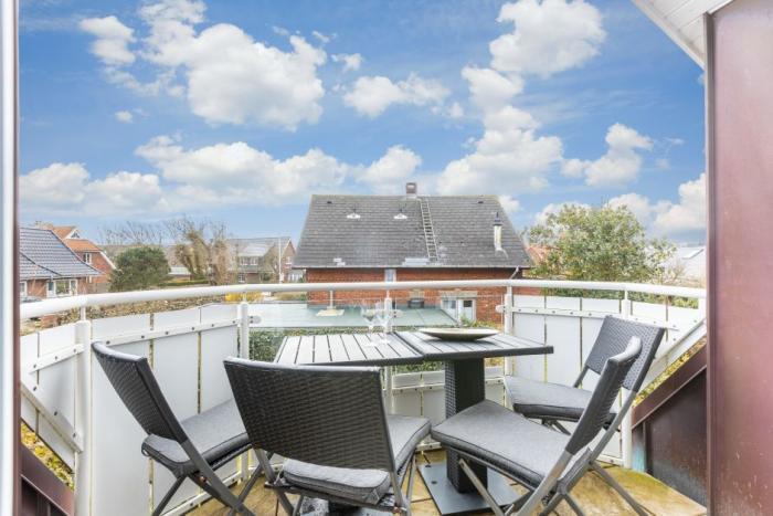 Appartement-Vermietung Bals -  - Süderstraße 20c | Wohnung 3 | Sylt | Westerland, 3-Zimmer-OG-Wohnung  | Maisonette für 4 Personen mit 2 Schlafzimmer, 2 Badezimmer, ca. 66 m2