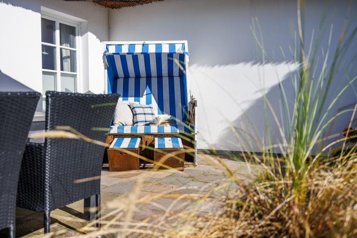 Appartement-Vermietung Bals - Friesenhaus Min Eilun - Hedigenwai 8 | Hausteil 2 | Sylt | Westerland, Hausteil unter Reet für 4 Personen mit 2 Schlafzimmer, 2 Badezimmer, ca. 90 m2