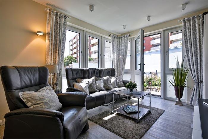 Appartement-Vermietung Bals -  - Norderstraße 5a | 3 Elske | Sylt | Westerland, 3-Zimmer-EG-Wohnung  | Maisonette für 4 Personen mit 2 Schlafzimmer, 2 Badezimmer, Gäste WC, ca. 74 m2, Fahrstuhl im Haus