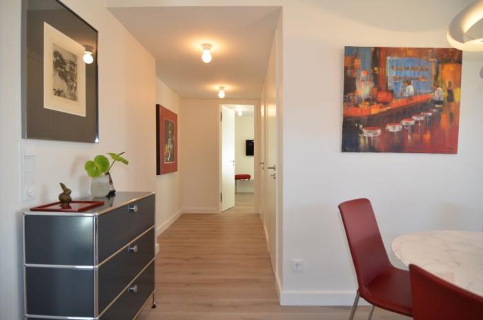 Appartement-Vermietung Bals -  - Norderstraße 5a | 6 For Tau | Sylt | Westerland, 2-Zimmer-OG-Wohnung für 2 Personen mit 1 Schlafzimmer, 1 Badezimmer, Gäste WC, ca. 90 m2, Fahrstuhl im Haus