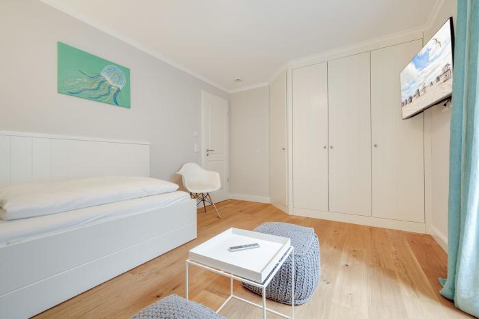 Appartement-Vermietung Bals - Großes Wohnzimmer - Sjipwai 36b | Sylt | Westerland, 3-Zimmer-EG-Wohnung  | Maisonette für 4 Personen mit 2 Schlafzimmer, 1 Badezimmer, Gäste WC, ca. 106 m2