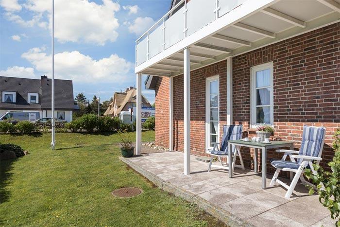 Appartement-Vermietung Bals - Landhaus Feldlerche - Horsatal 4 | Wohnung 2 | Sylt | Wenningstedt, 2-Zimmer-EG-Wohnung für 2 Personen mit 1 Schlafzimmer, 1 Badezimmer, ca. 45 m2