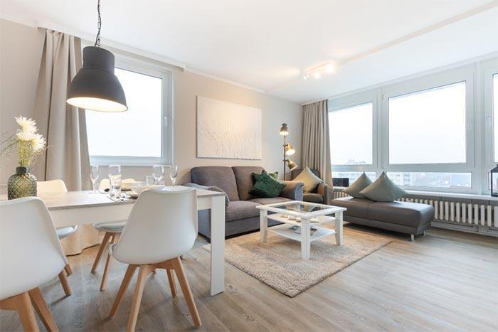 Appartement-Vermietung Bals - Sparkassenhaus - Paulstraße 2 | Wohnung 29 | Sylt | Westerland, 2-Zimmer-OG-Wohnung für 2 Personen mit 1 Schlafzimmer, 1 Badezimmer, ca. 58 m2, Fahrstuhl im Haus