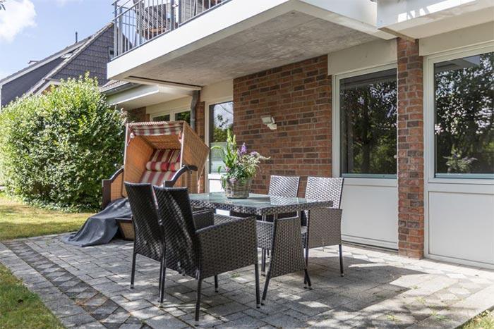 Appartement-Vermietung Bals - Haus Wenningstedt - Wenningstedter Weg 39 | Wohnung 1 | Sylt | Westerland, 3-Zimmer-EG-Wohnung für 4 Personen mit 2 Schlafzimmer, 1 Badezimmer, ca. 90 m2