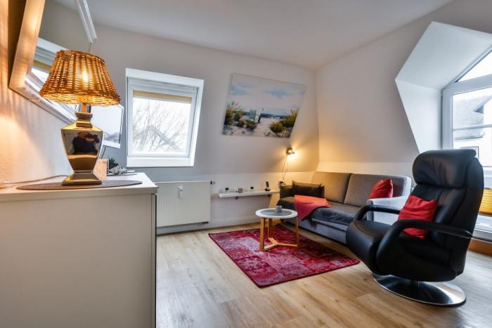 Appartement-Vermietung Bals - Stadthaus Bötticherstraße - Bötticherstraße 2 | Wohnung 4 | Sylt | Westerland, 2-Zimmer-Wohnung im 2. OG für 2 Personen mit 1 Schlafzimmer, 1 Badezimmer, ca. 40 m2