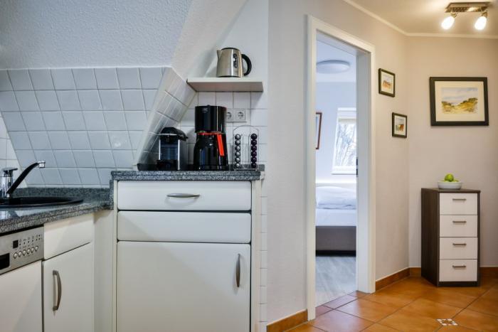 Appartement-Vermietung Bals - Stadthaus Bötticherstraße - Bötticherstraße 2 | Wohnung 4 | Sylt | Westerland, 2-Zimmer-Wohnung im 2. OG für 2 Personen mit 1 Schlafzimmer, 1 Badezimmer, ca. 40 m2