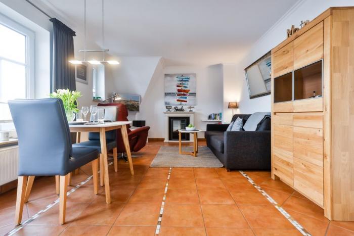 Appartement-Vermietung Bals - Stadthaus Bötticherstraße - Bötticherstraße 2 | Wohnung 5 | Sylt | Westerland, 2-Zimmer-Wohnung im 2. OG für 2 Personen mit 1 Schlafzimmer, 1 Badezimmer, ca. 40 m2