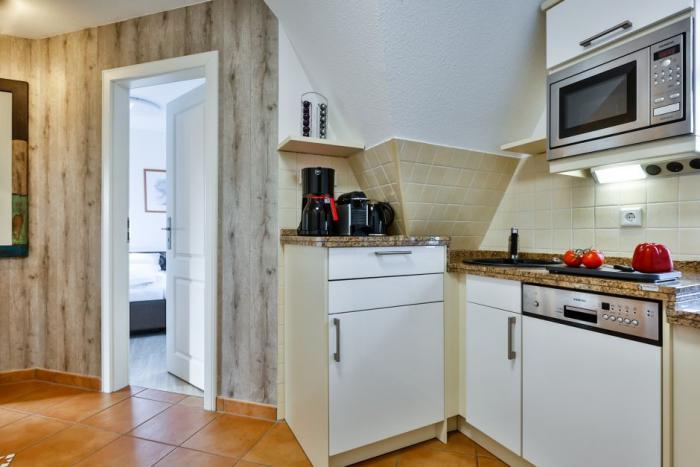 Appartement-Vermietung Bals - Stadthaus Bötticherstraße - Bötticherstraße 2 | Wohnung 6 | Sylt | Westerland, 2-Zimmer-Wohnung im 2. OG für 2 Personen mit 1 Schlafzimmer, 1 Badezimmer, ca. 40 m2