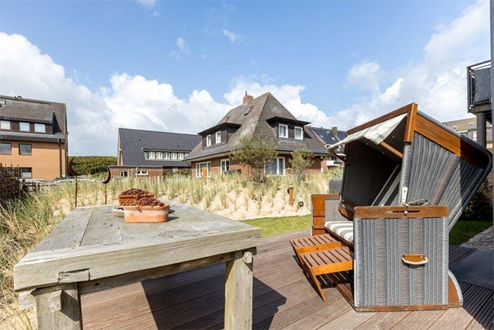 Appartement-Vermietung Bals - Boardinghouse - Bötticherstraße 25 | 1 Sunrise | Sylt | Westerland, Hausteil für 4 Personen mit 2 Schlafzimmer, 2 Badezimmer, Gäste WC, ca. 110 m2, Grundstück ca. 570 m2