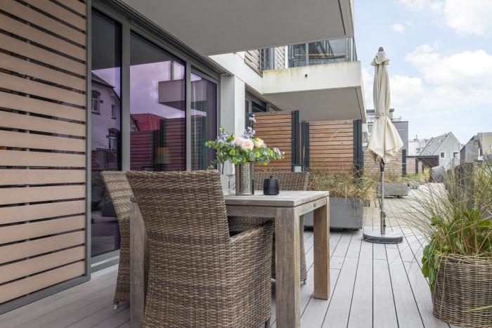Appartement-Vermietung Bals - Neue Mitte - Neue Straße 6 | Wohnung 5 | Sylt | Westerland, 2-Zimmer-OG-Wohnung für 2 Personen mit 1 Schlafzimmer, 1 Badezimmer, ca. 50 m2, Garage, Fahrstuhl im Haus