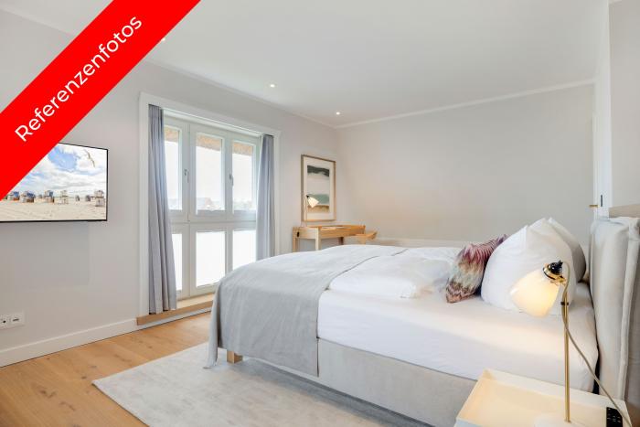 Appartement-Vermietung Bals - Rüm Hart - Horsatal 15b | Sylt | Wenningstedt, Reetdachhaus für 6 Personen mit 3 Schlafzimmer, 3 Badezimmer, Gäste WC, ca. 150 m2, Grundstück ca. 650 m2