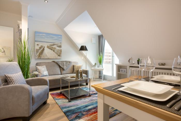 Appartement-Vermietung Bals -  - Lorens-De-Hahn-Straße 34 | B13 Strandliebe | Sylt | Westerland, 2-Zimmer-OG-Wohnung für 2 Personen mit 1 Schlafzimmer, 1 Badezimmer, ca. 45 m2