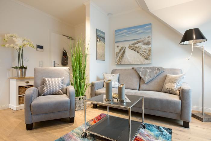 Appartement-Vermietung Bals -  - Lorens-De-Hahn-Straße 34 | B13 Strandliebe | Sylt | Westerland, 2-Zimmer-OG-Wohnung für 2 Personen mit 1 Schlafzimmer, 1 Badezimmer, ca. 45 m2
