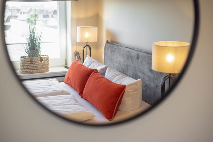 Appartement-Vermietung Bals - Haus Sola Bona - Elisabethstraße 11 | 44 Ocean view | Sylt | Westerland, 3-Zimmer-Penthouse für 4 Personen mit 2 Schlafzimmer, 1 Badezimmer, Gäste WC, ca. 125 m2, Fahrstuhl im Haus