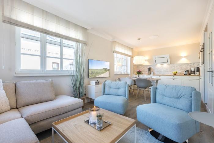 Appartement-Vermietung Bals - Haus Smilla - Kampstraße 34 | Hausteil 2 | Sylt | Westerland, Hausteil für 6 Personen mit 3 Schlafzimmer, 2 Badezimmer, ca. 85 m2