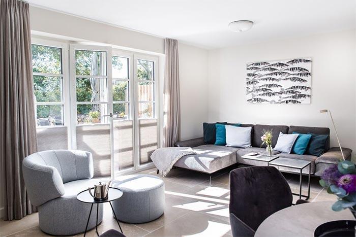 Appartement-Vermietung Bals -  - Friesische Straße 49e | Sylt | Westerland, Doppelhaushälfte für 5 Personen mit 3 Schlafzimmer, 2 Badezimmer, Gäste WC, ca. 137 m2