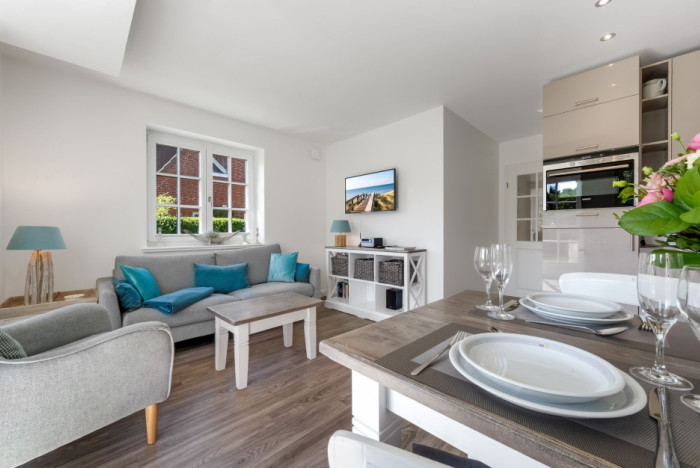 Appartement-Vermietung Bals -  - Am Friedrichshain 37 | Wohnung 3 | Sylt | Westerland, 2-Zimmer-EG-Wohnung für 2 Personen mit 1 Schlafzimmer, 1 Badezimmer, ca. 45 m2