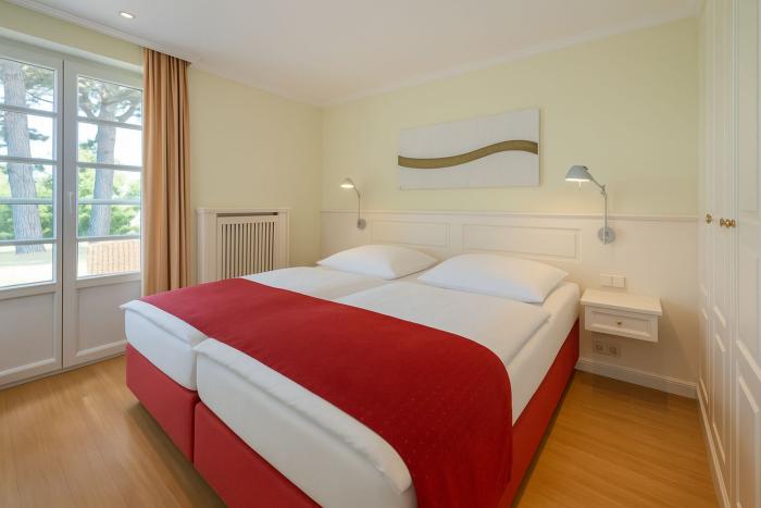 Appartement-Vermietung Bals - Wohnpark Friesenhain - Kollundweg 27a | Sylt | Westerland, 2-Zimmer-EG-Wohnung für 2 Personen mit 1 Schlafzimmer, 1 Badezimmer, ca. 60 m2