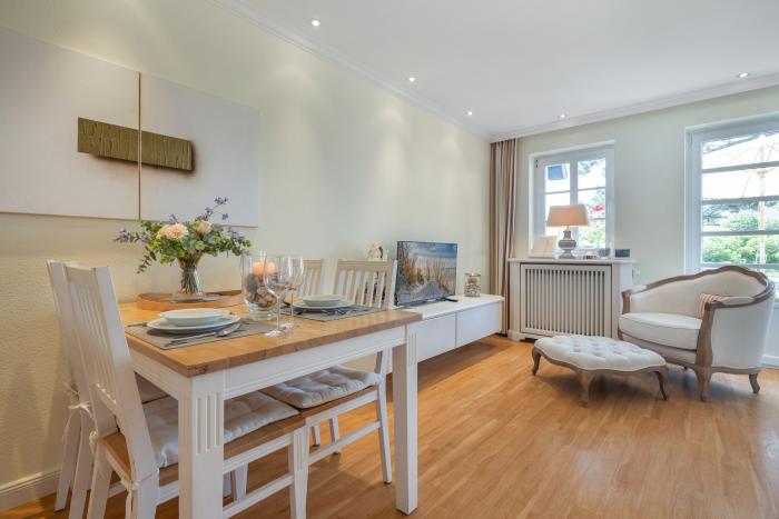 Appartement-Vermietung Bals - Wohnpark Friesenhain - Kollundweg 27a | Sylt | Westerland, 2-Zimmer-EG-Wohnung für 2 Personen mit 1 Schlafzimmer, 1 Badezimmer, ca. 60 m2