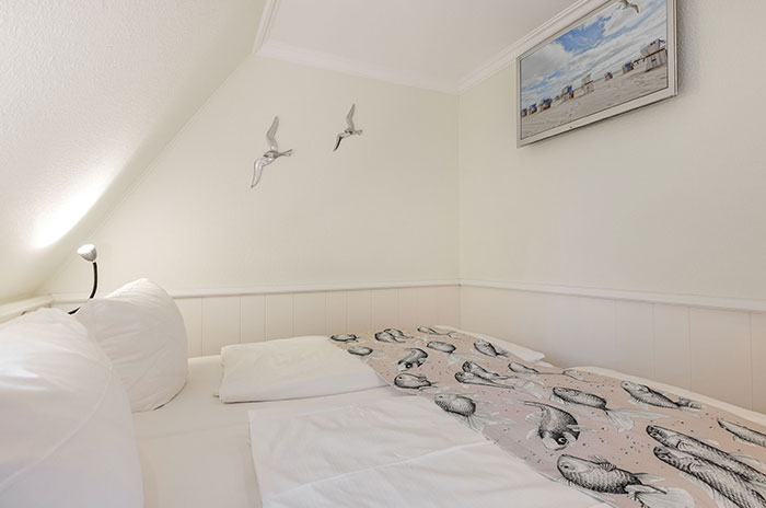 Appartement-Vermietung Bals - Wohnpark Friesenhain - Kollundweg 27b | Sylt | Westerland, 3-Zimmer-OG-Wohnung  | Maisonette für 4 Personen mit 2 Schlafzimmer, 1 Badezimmer, ca. 60 m2