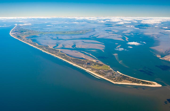 Aussicht beim Fallschirmspringen auf Sylt